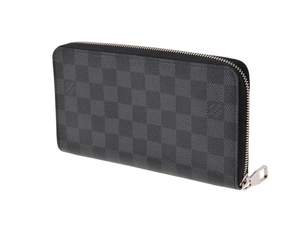 Louis Vuitton Long Wallet Graphite Zippy Black Organizer